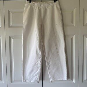 Aritzia Sweatfleece White Mega Fit Joggers Size M (Stained)